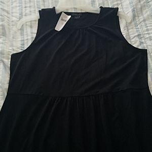 Long black tee dress